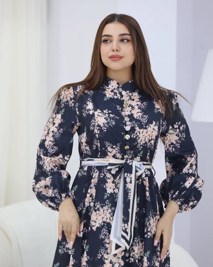 فستان مشجر طويل