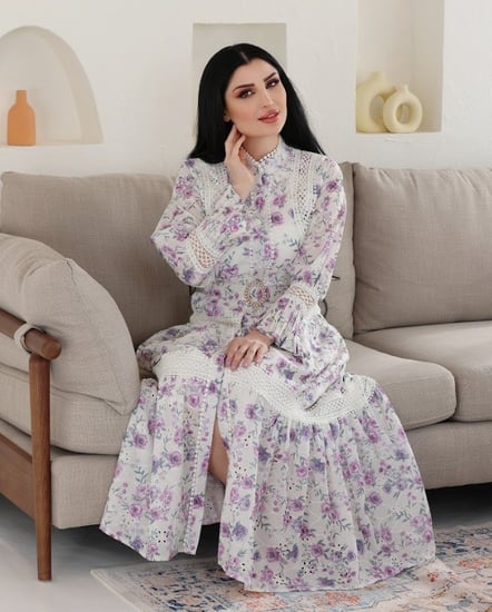 فستان مورد طويل