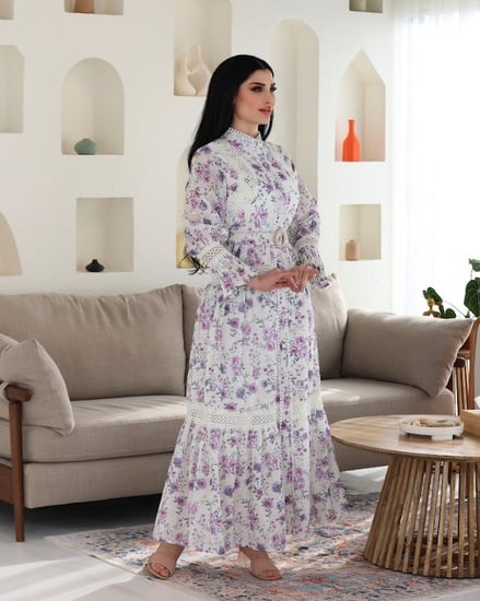 فستان مورد طويل