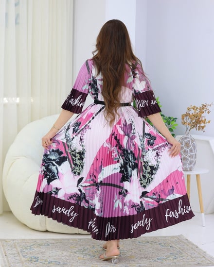 جلابيه مكسر بحزام وتشجيره