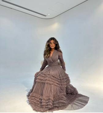 فستان سهرة تل طبقات