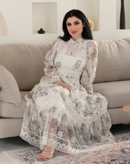 فستان مخرم مورد