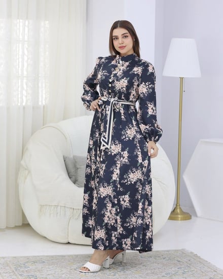 فستان مشجر طويل