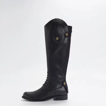 حذاء فروسية اسود