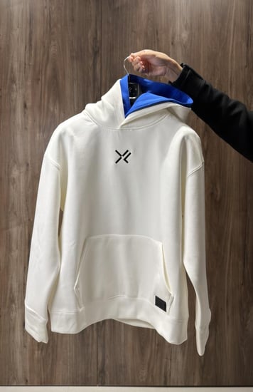 White Oversized Hoodie | دبل كاب
