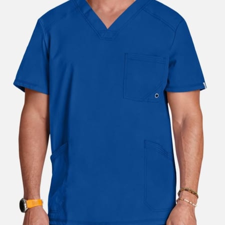 طقم سكراب كامل ماركة شروكي - إنفينيتي/ Cherokee Infinity - Men's V-Neck Solid Scrub Top / Men's Zip Fly Cargo Scrub Pant