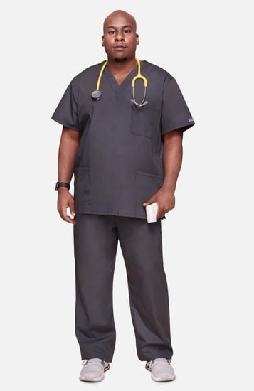 طقم سكراب كامل ماركة شيروكي ورك وير اورجينال/ Cherokee Workwear Originals Unisex V-Neck 3 Pocket Solid Scrub Top / Cherokee Workwear Originals  Elastic Waist Utility Scrub Pant