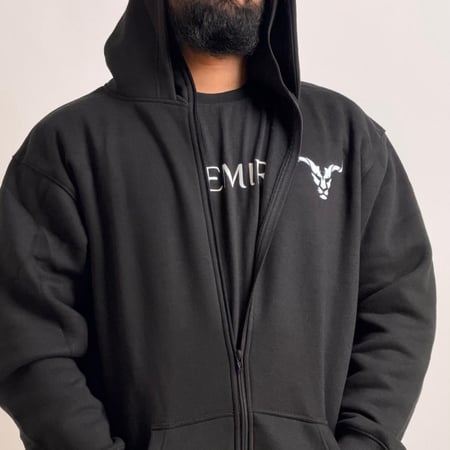 هودي جاكيت بقناع للوجه (أسود) - Jacket Hoodie with face mask (Black)