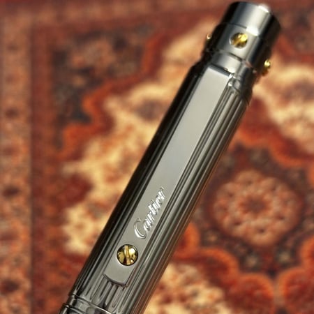 قلم سانتوس فضي مطعم ذهبي ( غطاء )