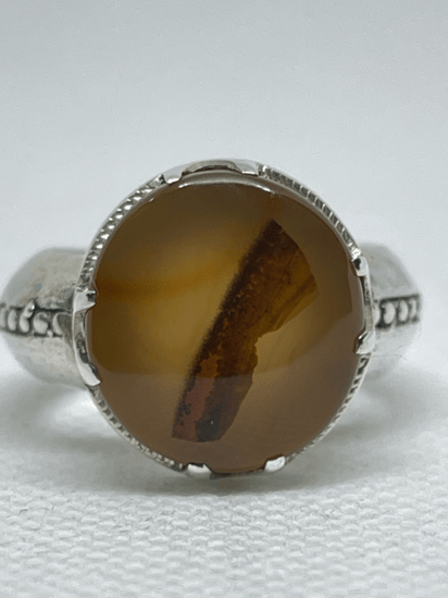 خاتم ملكي عقيق يماني مصور