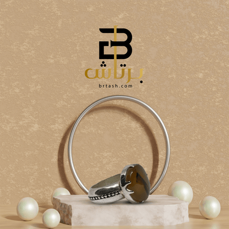 خاتم ملكي عقيق يماني مصور