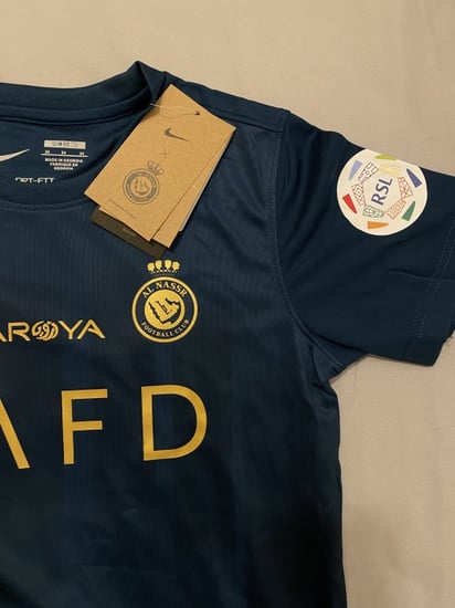 طقم النصر فئة اللاعبين اطفال كحلي