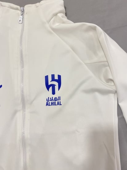 جاكيت الهلال ابيض رياضي رجالي