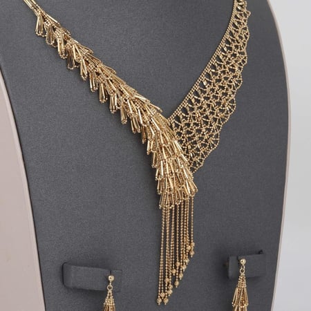 طقم ذهب الرشارش بجانبين مميز