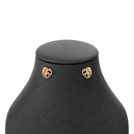 حلق ذهب شكل اوراق الشجر