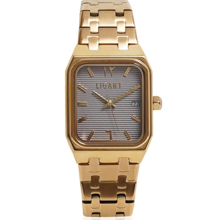 ساعة رجالية  من الاستيل الذهبي