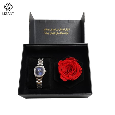 ساعة نسائية من الاستيل باللون الفضي