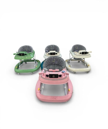 مشاية الأطفال الهزازة 2 في 1 "خطواتي السعيدة" - للمشي واللعب والاسترخاء!