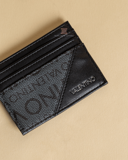 محفظة بطاقات ماركة فلنتينو Black/Grey Logo