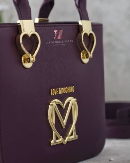 شنطة كتف/كروس ماركة لوف موسكينو - عنابي