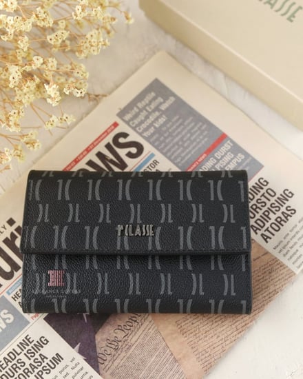 محفظة نسائية ماركة الفيرو مارتيني Black Logo Large
