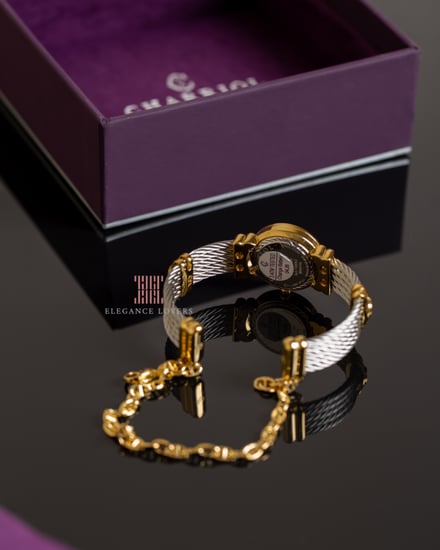 ساعة ألماس نسائية مع إسوارة ماركة شاريول ST TROPEZ ICON 24.5MM