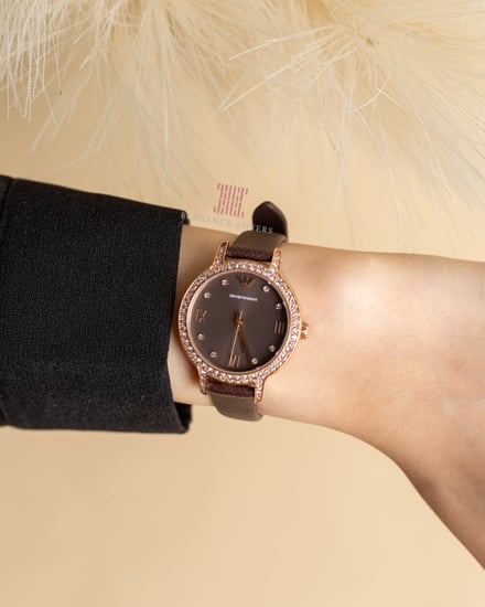 ساعة نسائية كريستال ماركة امبريو ارماني AR11555