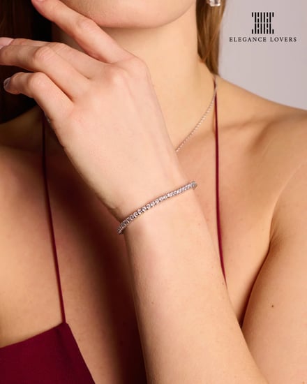 إسوارة تنس مطلية ذهب ماركة Elegance Lovers