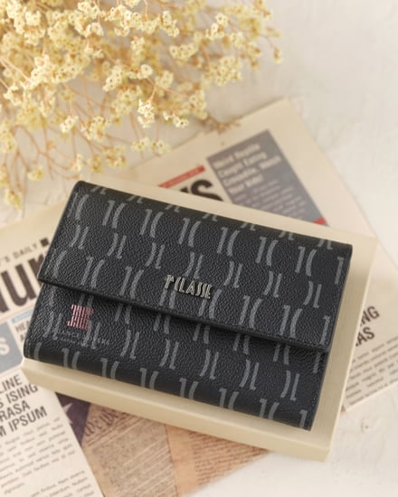 محفظة نسائية ماركة الفيرو مارتيني Black Logo Large