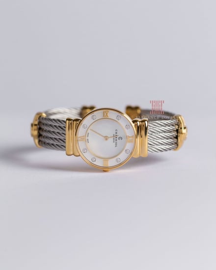 ساعة ألماس نسائية مع إسوارة ماركة شاريول ST TROPEZ TM ANNIVERSARY