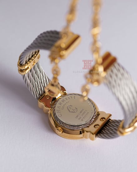 ساعة ألماس نسائية مع إسوارة ماركة شاريول ST TROPEZ TM ANNIVERSARY