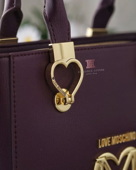 شنطة كتف/كروس ماركة لوف موسكينو - عنابي