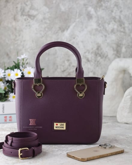 شنطة كتف/كروس ماركة لوف موسكينو - عنابي