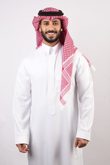 شماغ ملكي خاص أحمر غامق بصمة