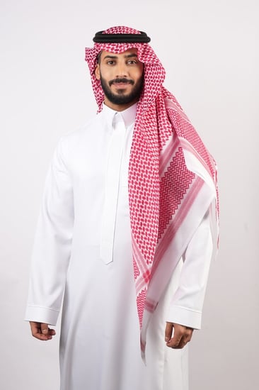 شماغ ملكي خاص أحمر غامق بصمة