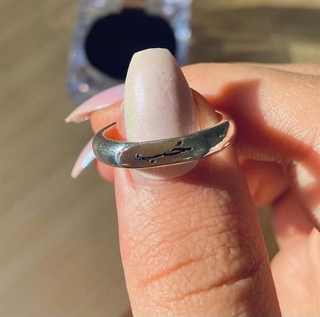 خاتم فضة نقش