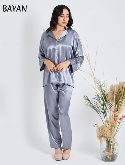 بجامه قطعتين-رصاصي