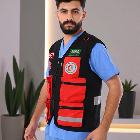 سترة مسعف شبك الهلال الاحمر