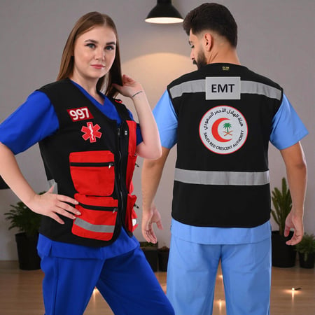 سترة مسعف شبك الهلال الاحمر