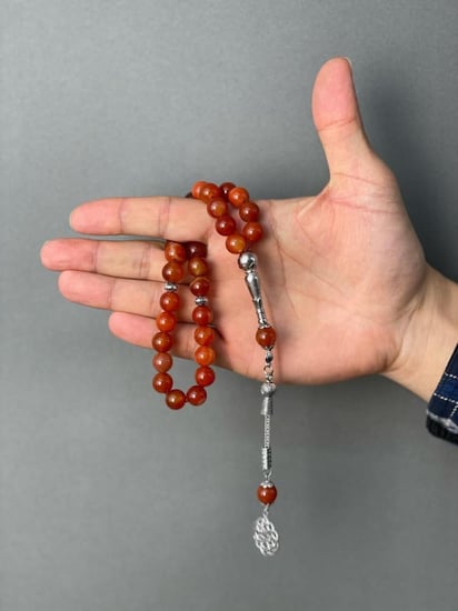 سبحة حجر عقيق برازيلي