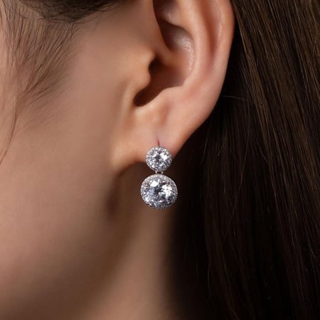 نصف طقم فاخر من الزركون المزدوج المستدير - لومي