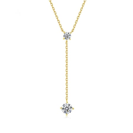 سلسال فاخر مطلي بالذهب عيار 18 قيراط مرصعة بالزركونيا