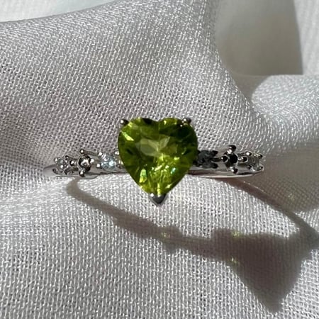 خاتم زبرجد فضة 925