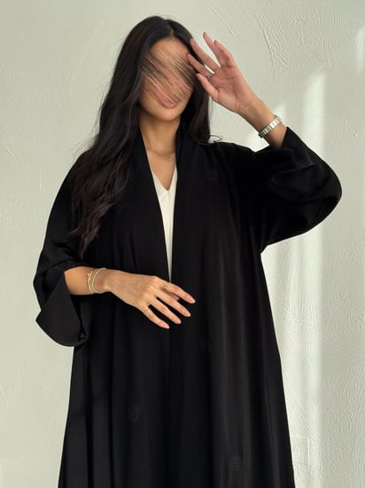 عباية دبل كلوش بتطريز منثور