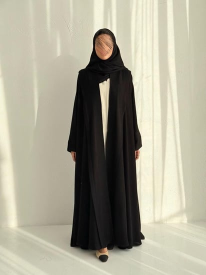 عباية تربل كلوش مع صفطه بالجوانب