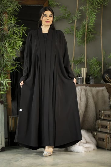 عباية لينن اسود