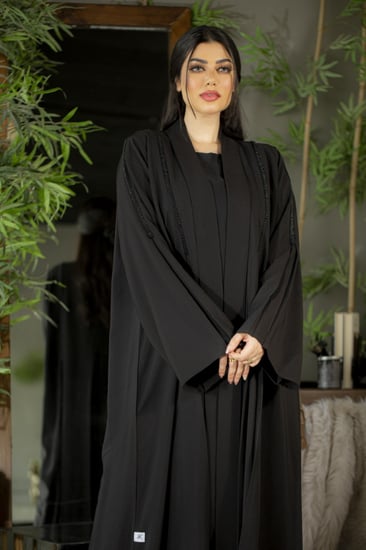 عباية لينن اسود