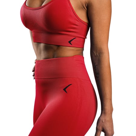 بنطلون لجينز رياضي للنساء احمر