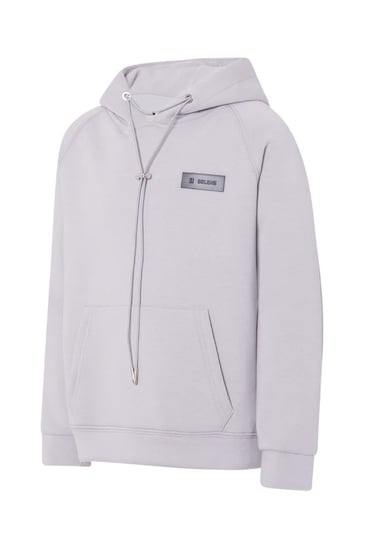 هودي أوفرسايز برباط للأطفال للجنسين - رمادى