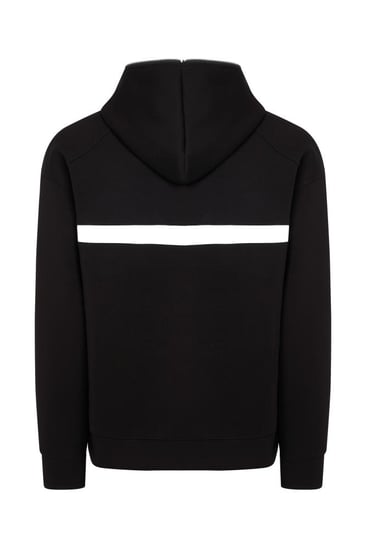 هودي بجيب أمامي أوفرسايز للجنسين - أسود